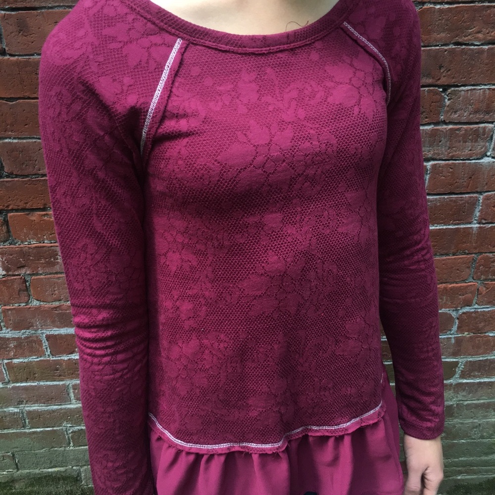 Miss Chievous Raglan Peplum Top